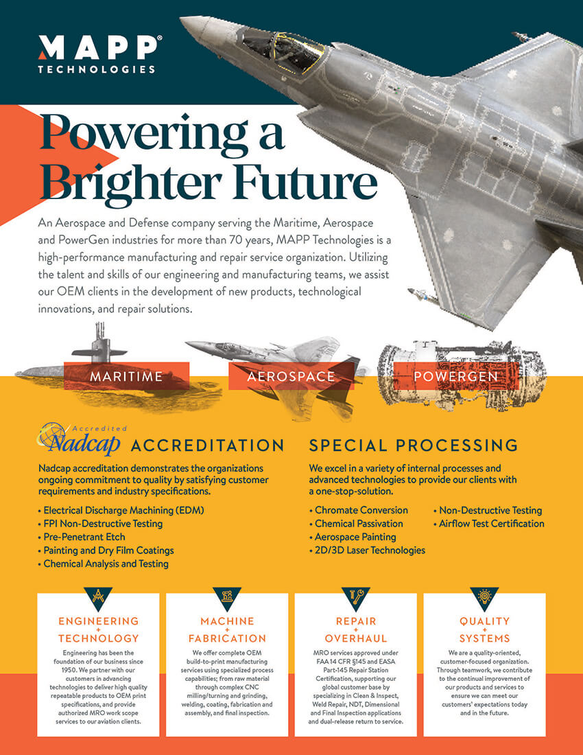 MAPP Capabilities | Serving the Maritime, Aerospace and PowerGen industries